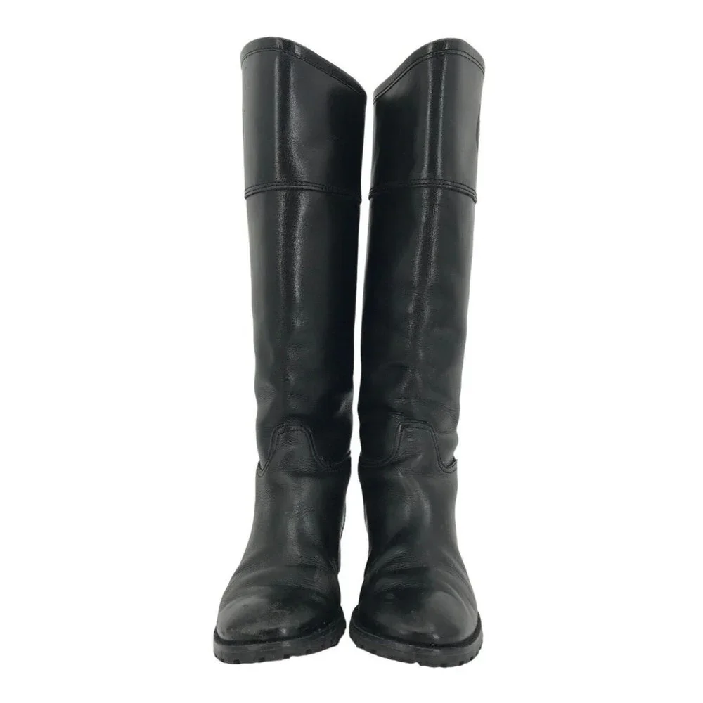 Tory Burch Boots Womens Size 6.5‎ Black Riding Equestrian Tall
